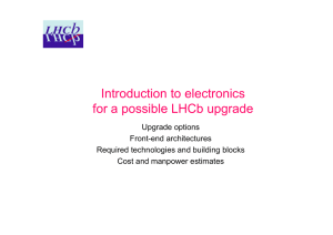 Introduction to electronics for a possible LHCb upgrade
