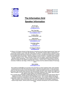 The Information Grid Speaker Information