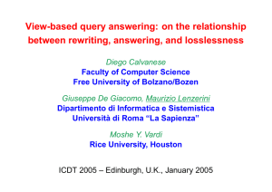 View-based query answering: on the relationship between rewriting, answering, and losslessness