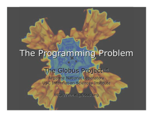The Programming Problem The Globus Project™ Argonne National Laboratory USC Information Sciences Institute