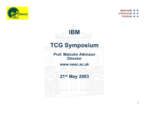 IBM TCG Symposium 21 May 2003