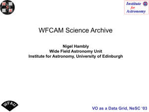 WFCAM Science Archive VO as a Data Grid, NeSC ‘03 Nigel Hambly