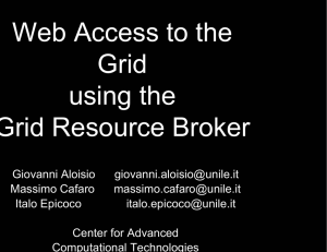 Web Access to the Grid using the Grid Resource Broker