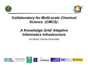 Collaboratory for Multi-scale Chemical Science  (CMCS): A Knowledge Grid/ Adaptive Informatics Infrastructure