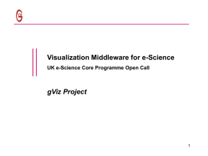 Visualization Middleware for e-Science gViz Project UK e-Science Core Programme Open Call 1