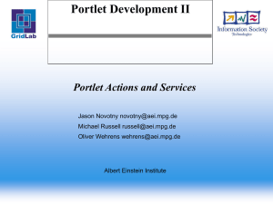 Portlet Development II Portlet Actions and Services