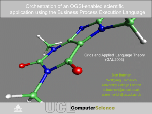 Orchestration of an OGSI-enabled scientific Grids and Applied Language Theory (GAL2003)