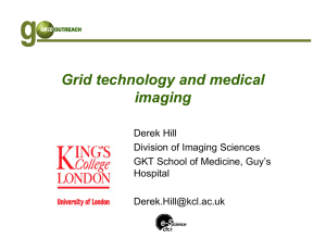 Grid technology and medical imaging Derek Hill Division of Imaging Sciences