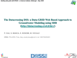 The Datacrossing DSS: a Data-GRID Web Based Approach to ( )
