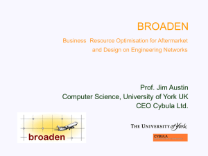 BROADEN Prof. Jim Austin Computer Science, University of York UK CEO Cybula Ltd.