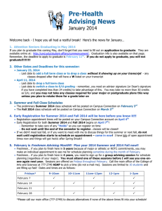 Pre-Health Advising News January 2014