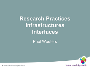Research Practices Infrastructures Interfaces Paul Wouters