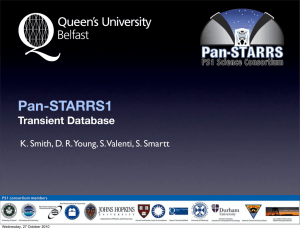 Pan-STARRS1 Transient Database K. Smith, D. R. Young, S. Valenti, S. Smartt