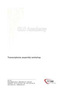 CLC Academy Transcriptome assembly workshop