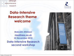 Data-Intensive Research theme welcome Data-Intensive Research