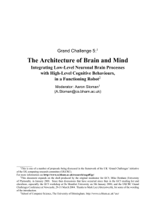 The Architecture of Brain and Mind