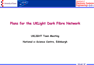 Plans for the UKLight Dark Fibre Network UKLIGHT Town Meeting UKLight DF