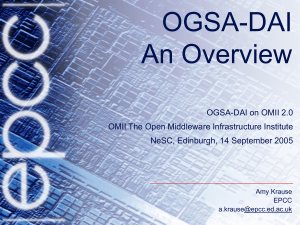 OGSA-DAI An Overview