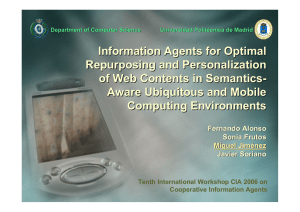 Information Agents for Optimal Repurposing and Personalization of Web Contents in Semantics -