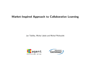 Market-Inspired Approach to Collaborative Learning