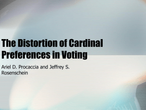 The Distortion of Cardinal Preferences in Voting Rosenschein