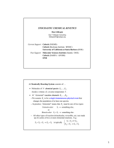 STOCHASTIC CHEMICAL KINETICS