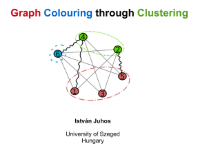 Graph Colouring through Clustering