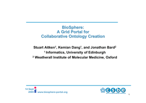 BioSphere : A Grid Portal for Collaborative Ontology Creation