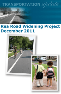 Rea Road Widening Project December 2011