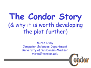 The Condor Story (&amp; why it is worth developing the plot further)