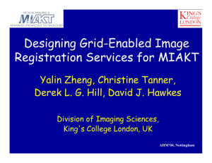 Designing Grid-Enabled Image Registration Services for MIAKT Yalin Zheng, Christine Tanner,