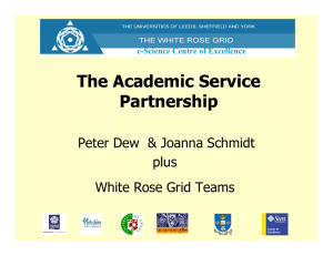 The Academic Service Partnership Peter Dew  &amp; Joanna Schmidt plus