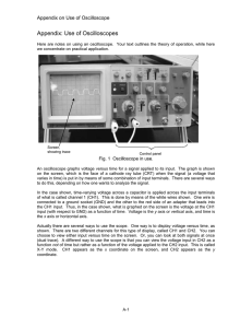 Appendix: Use of Oscilloscopes Appendix on Use of Oscilloscope