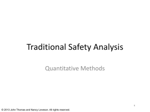 Traditional Safety Analysis Quantitative Methods 1