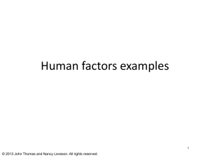 Human factors examples 1