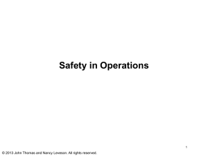 Safety in Operations 1