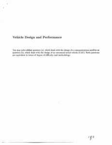 Vehicle  Design and Performance either of