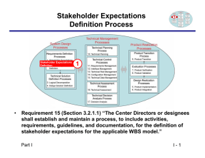 Stakeholder Expectations Definition Process 1