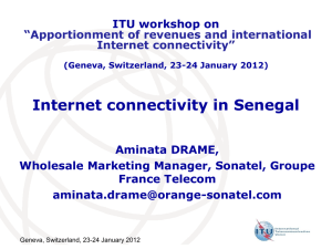 Internet connectivity in Senegal