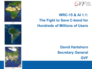 WRC-15 &amp; AI 1.1: The Fight to Save C-band for David Hartshorn