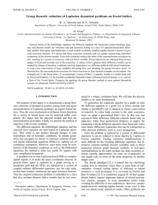 Group theoretic reduction of Laplacian dynamical problems on fractal lattices