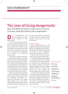 The year of living dangerously data vulnerability