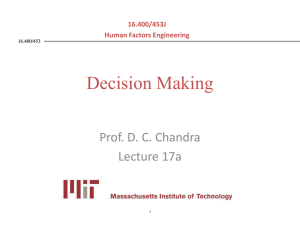 Decision Making Prof. D. C. Chandra Lecture 17a