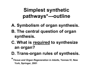 Simplest synthetic pathways*---outline