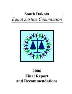 Equal Justice Commission  South Dakota 2006