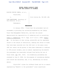 UNITED STATES DISTRICT COURT FOR THE DISTRICT OF COLUMBIA et al :