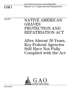 GAO NATIVE AMERICAN GRAVES PROTECTION AND