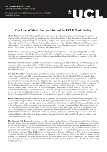 One Hour of Music from members of the UCLU Music... Honorary President:  Támas Vásáry Benjamin Britten