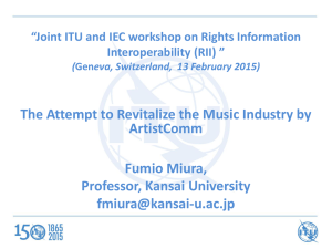 The Attempt to Revitalize the Music Industry by ArtistComm Fumio Miura,