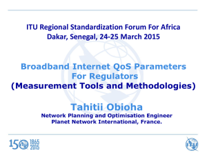 ITU Regional Standardization Forum For Africa Dakar, Senegal, 24-25 March 2015